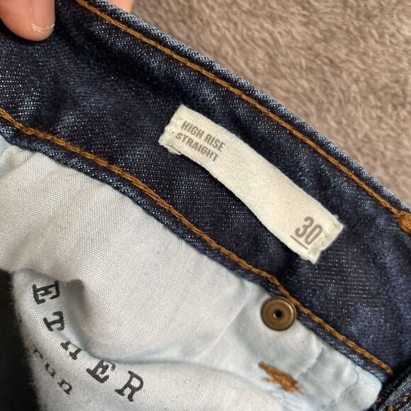 Harper Heritage Jeans Women's Size 30 High Rise Straight Raw Hem Stretch Cropped - Picture 5 of 11